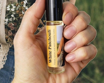 White Patchouli Perfume for Women - Florals & Spices with Woods, Incense Fragrance