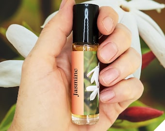 Jasmine Perfume Oil by Shadow Scents – Floral, Fresh & Exotic Scent, Long Lasting Roll On Fragrance