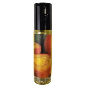 Peachy Perfume Oil - Sweet Juicy Peach Roll On Fragrance for Women, Long Lasting Oil Based Perfume, Summer Gourmand Scent, Fruity Scent