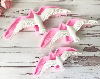 Wall decoration Silicone Mold Seagull birds 3 Type Concrete candle Silicone Mold Plaster Wax Soap Resin Clay Polyester Silicone Mold