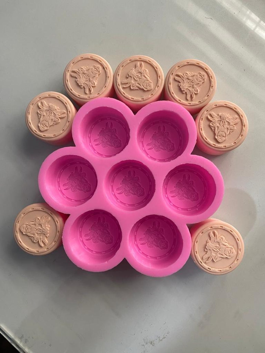 Custom Soap Mold Your Logo or Text 2'' Round Soap Mold Personalized Custom Silicone Soap Mold