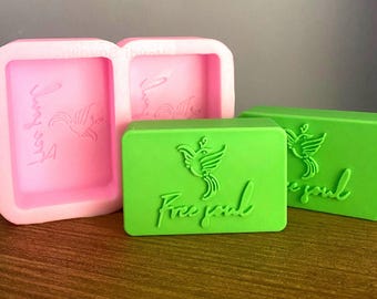 Custom Soap Mold candle mold Your Logo or Text or Name 3 in x 2 in Personalized custom Silicone Soap Mold for Soap Making