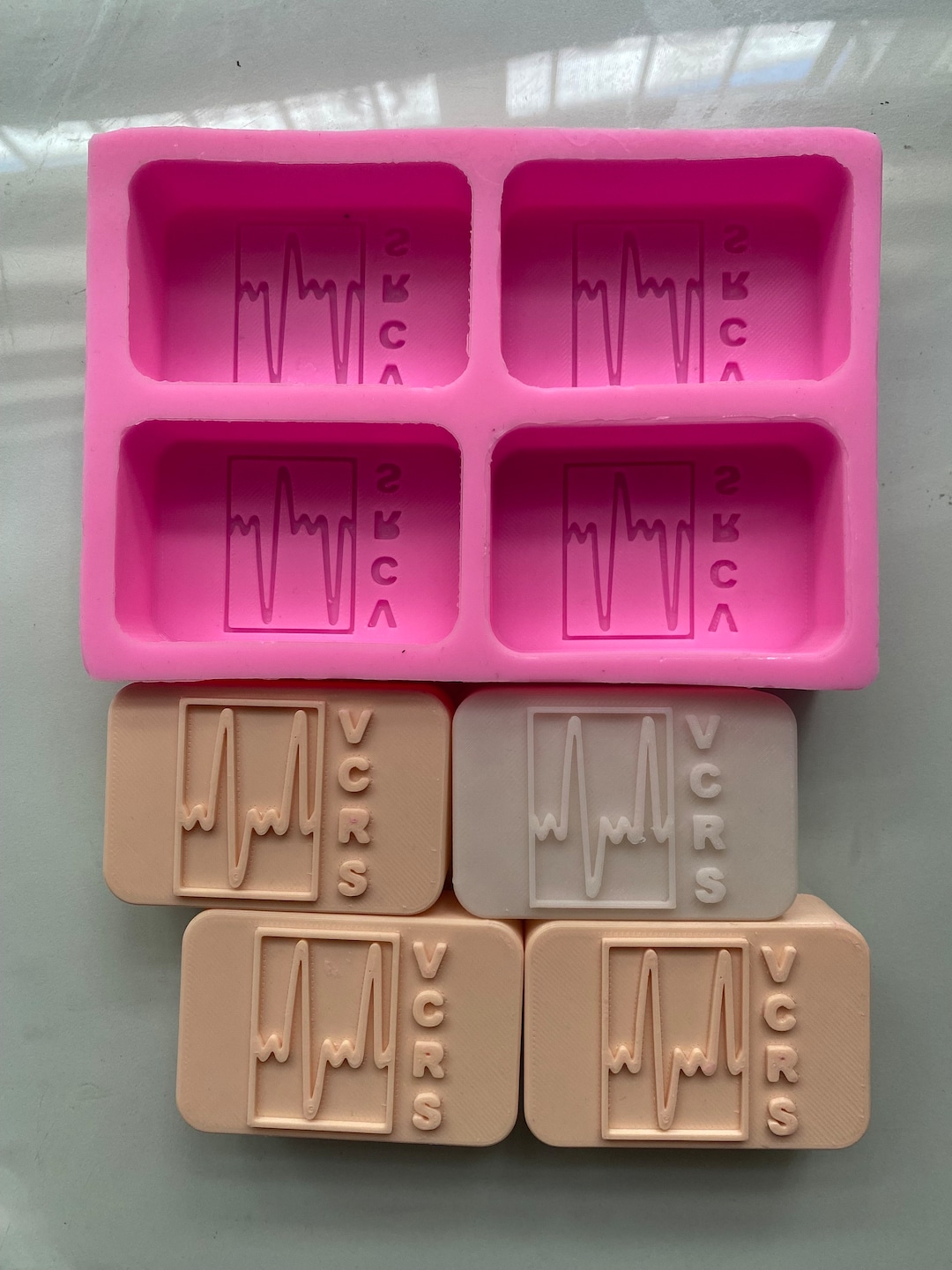 Custom Soap Mold Candle Mold Your Logo or Text or Name 3 in X 2 in Personalized Custom Silicone