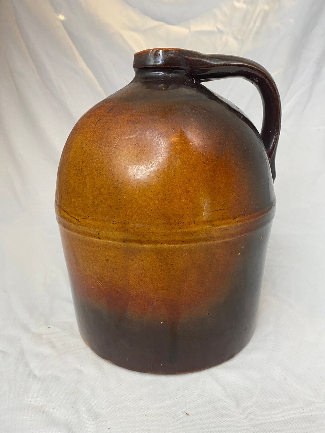 Antique Rare Peoria Pottery Glazed Stoneware Jug, Etsy