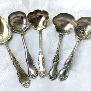 Antique Silverplate Ladles, Casserole Spoon, Silver Plate, Silverware, Flatwear, 1900-1903