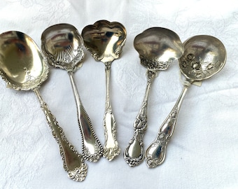 Antique Silverplate Ladles, Casserole Spoon, Silver Plate, Silverware, Flatwear, 1900-1903