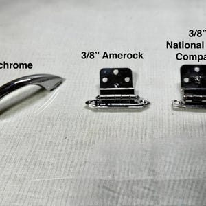 Vintage Chrome Cabinet 3/8" Inset Hinge and Chrome Door/Drawer Pull,  Circa 1940