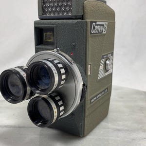 Vintage Crown 8-E 8mm Movie Camera: 3-lens, Circa 1959 - Etsy