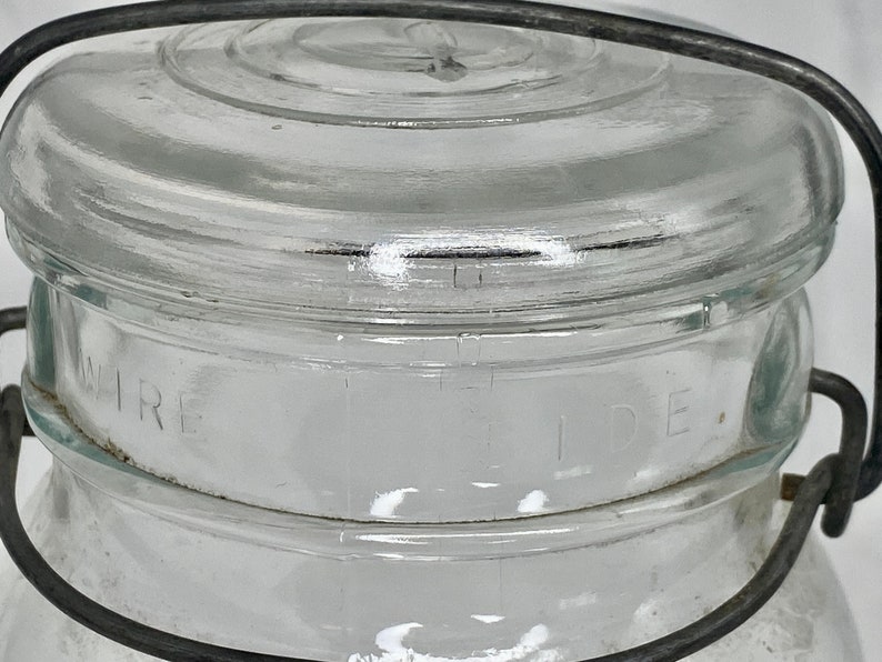 Antique Ball Jar, Eclipse Wide Mouth, Wire Bale Glass Lid, 19231933 Etsy