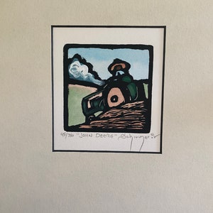 Limited Edition &quot;John Deere&quot; Woodcut Print, by John Schirmer
