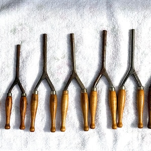 Antique Curling Irons, Hair Curling, Set of Seven