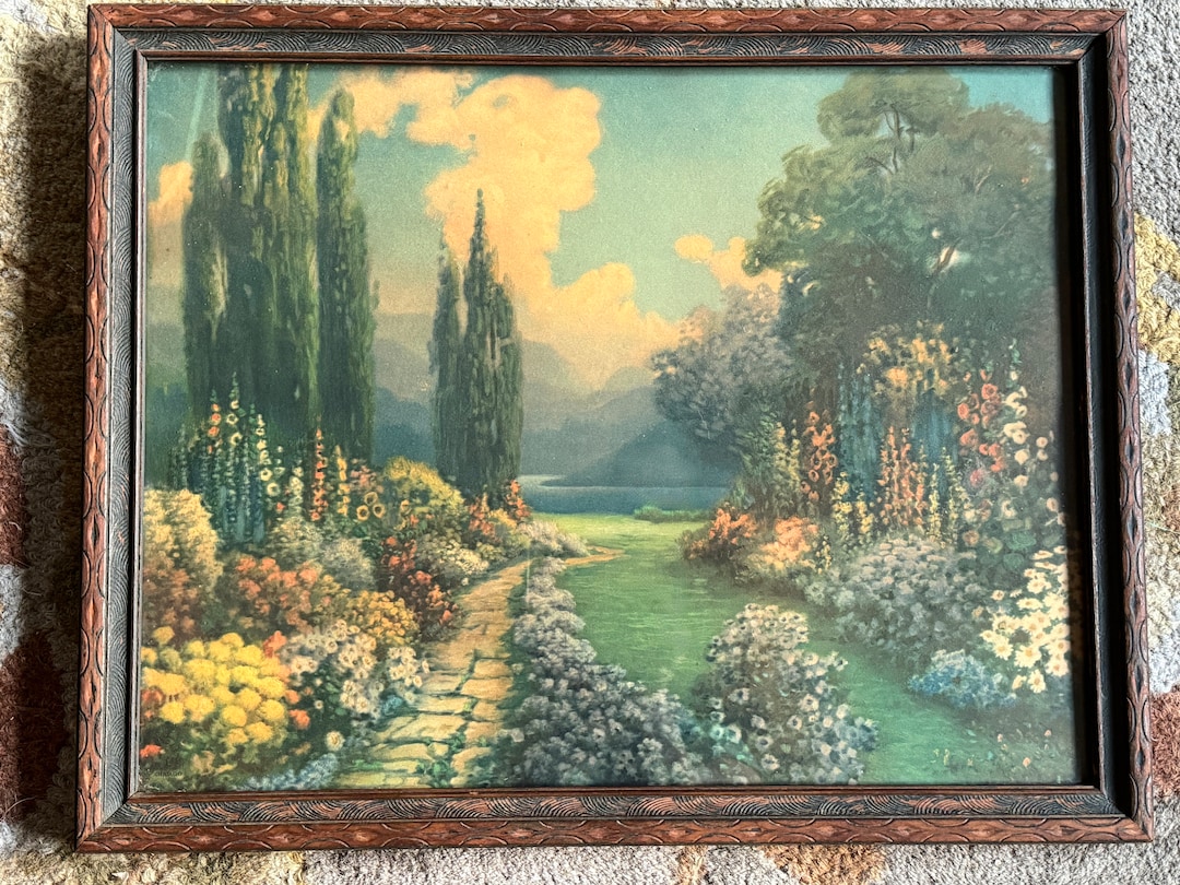 絵画 Iconic Landscape 1990s Vintage Original Desert Landscape Oil Painting by w.k.