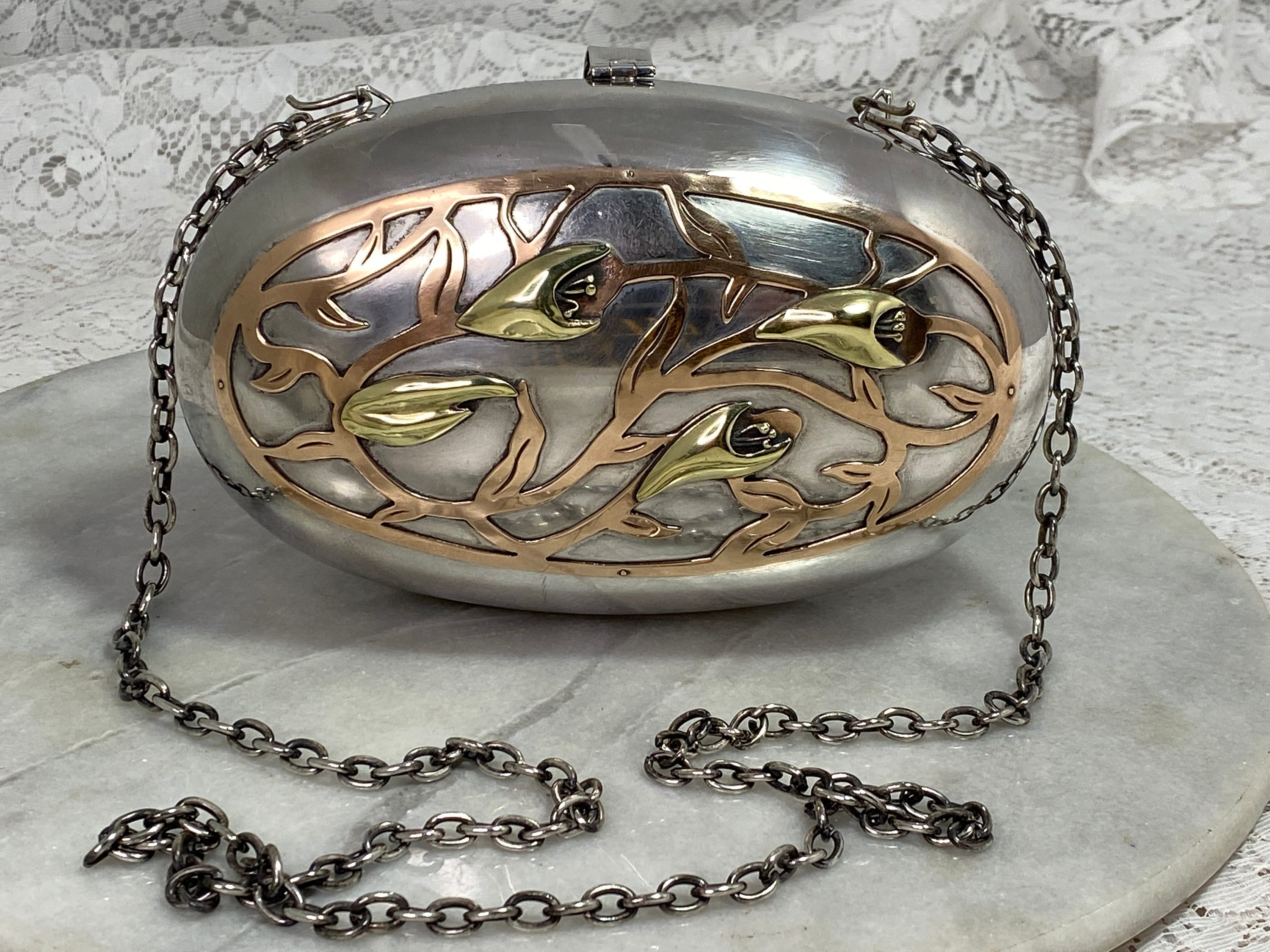 Silver cocktail purse hotsell
