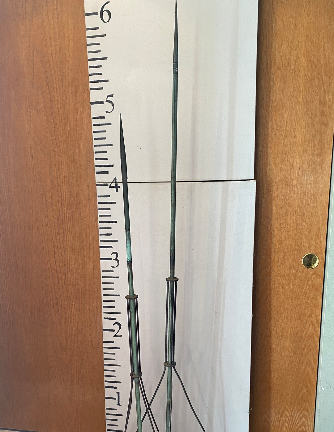 Antique Lightning Rods, Pair Copper Verdigris Lightning Rods Etsy