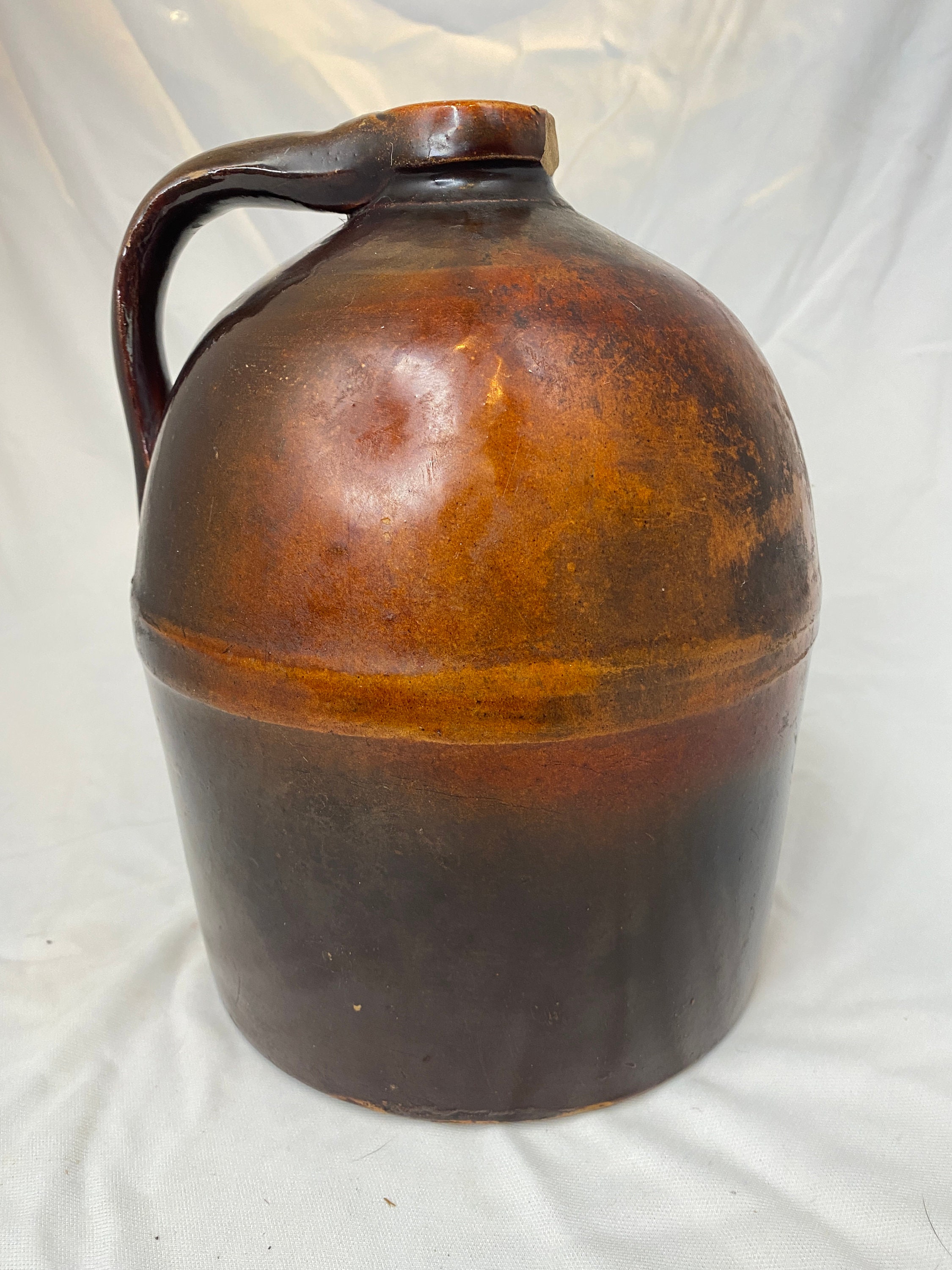 Antique Rare Peoria Pottery Glazed Stoneware Jug Etsy