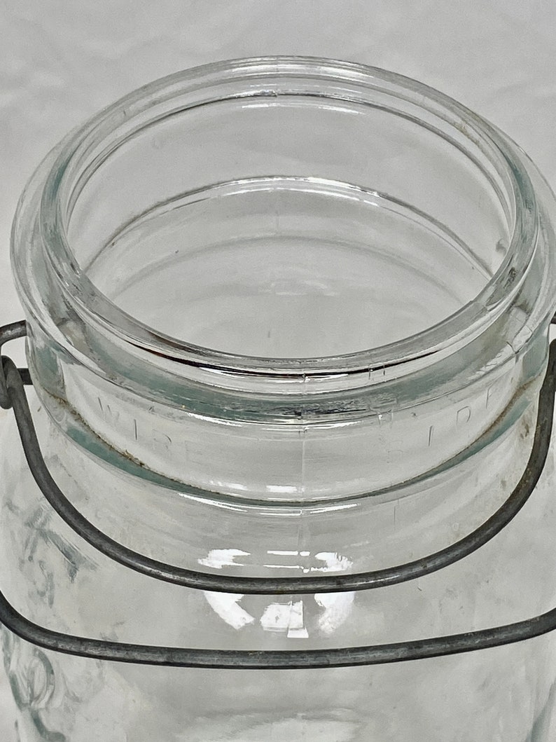 Antique Ball Jar, Eclipse Wide Mouth, Wire Bale Glass Lid, 19231933 Etsy