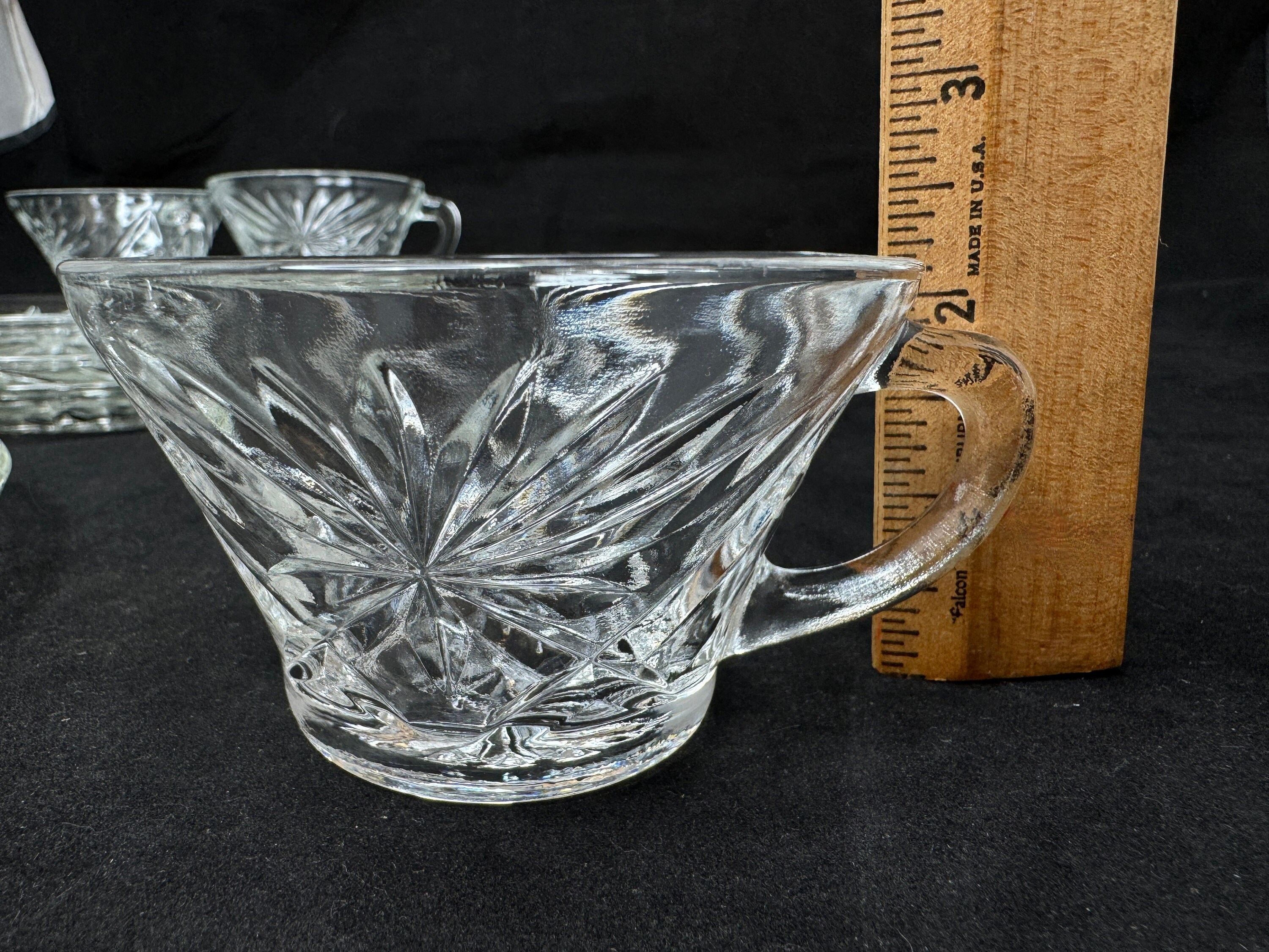 Vintage Anchor Hocking Snack Set: Early American Prescut, 8-piece