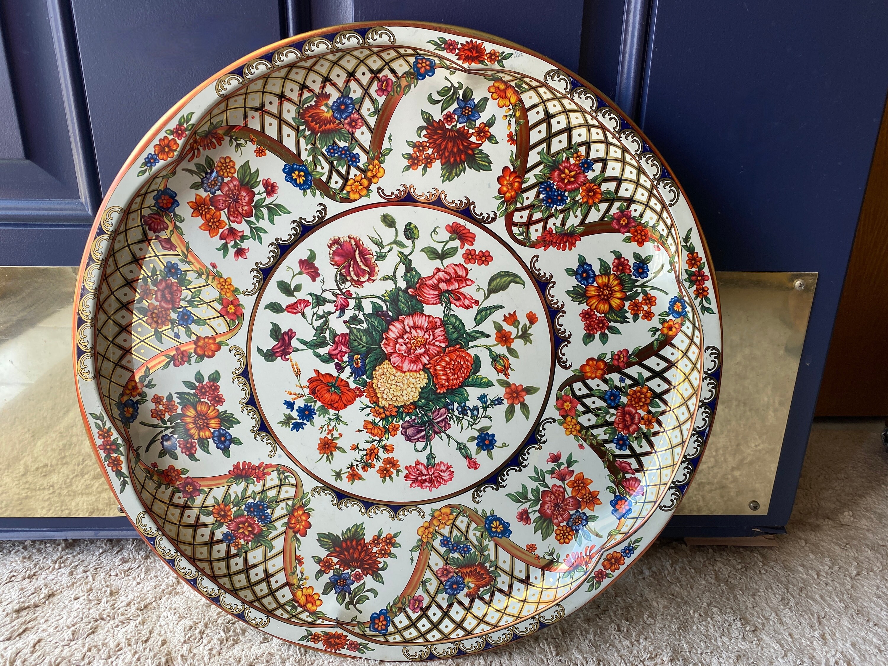 Vintage Daher Floral Serving Tray: England, 16.5 Inch - Etsy