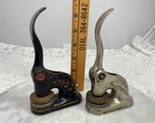 Antique Cast Iron Notary Public Press Stamp Seal, Set of two, State of Washington, Anson S Burge
