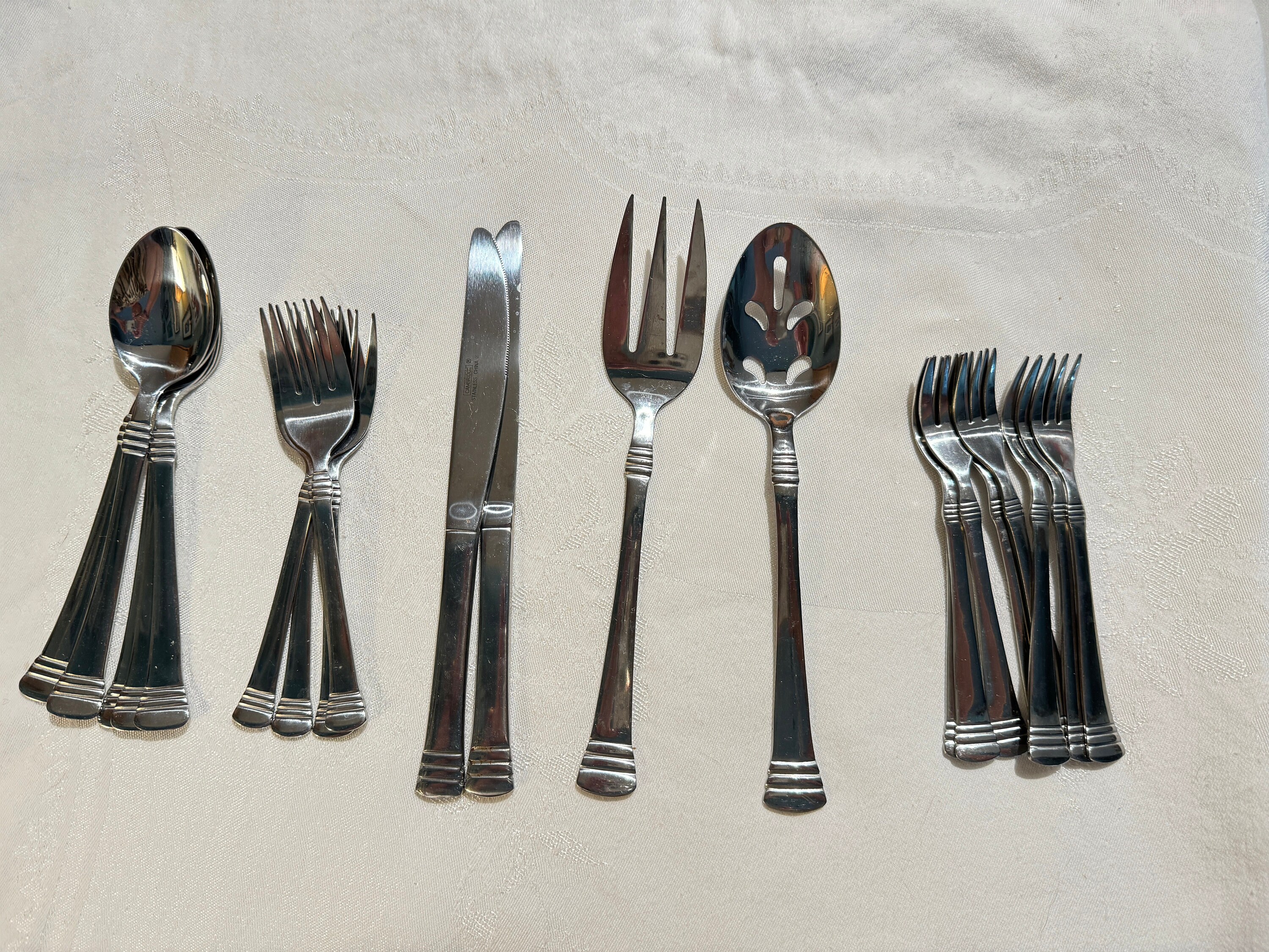 Cambridge 18/10 Stainless Steel Flatware – CODIE Pattern, Glossy Finish – Your Choice Of Pieces (Used)