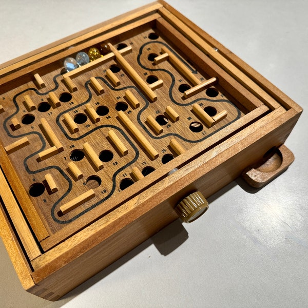 Vintage Labyrinth Board Game, Labyrintspel ball maze