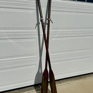 Vintage Caviness Oars, One Pair, Wood Boat Oars, Row Boat Oars, Boat Decor