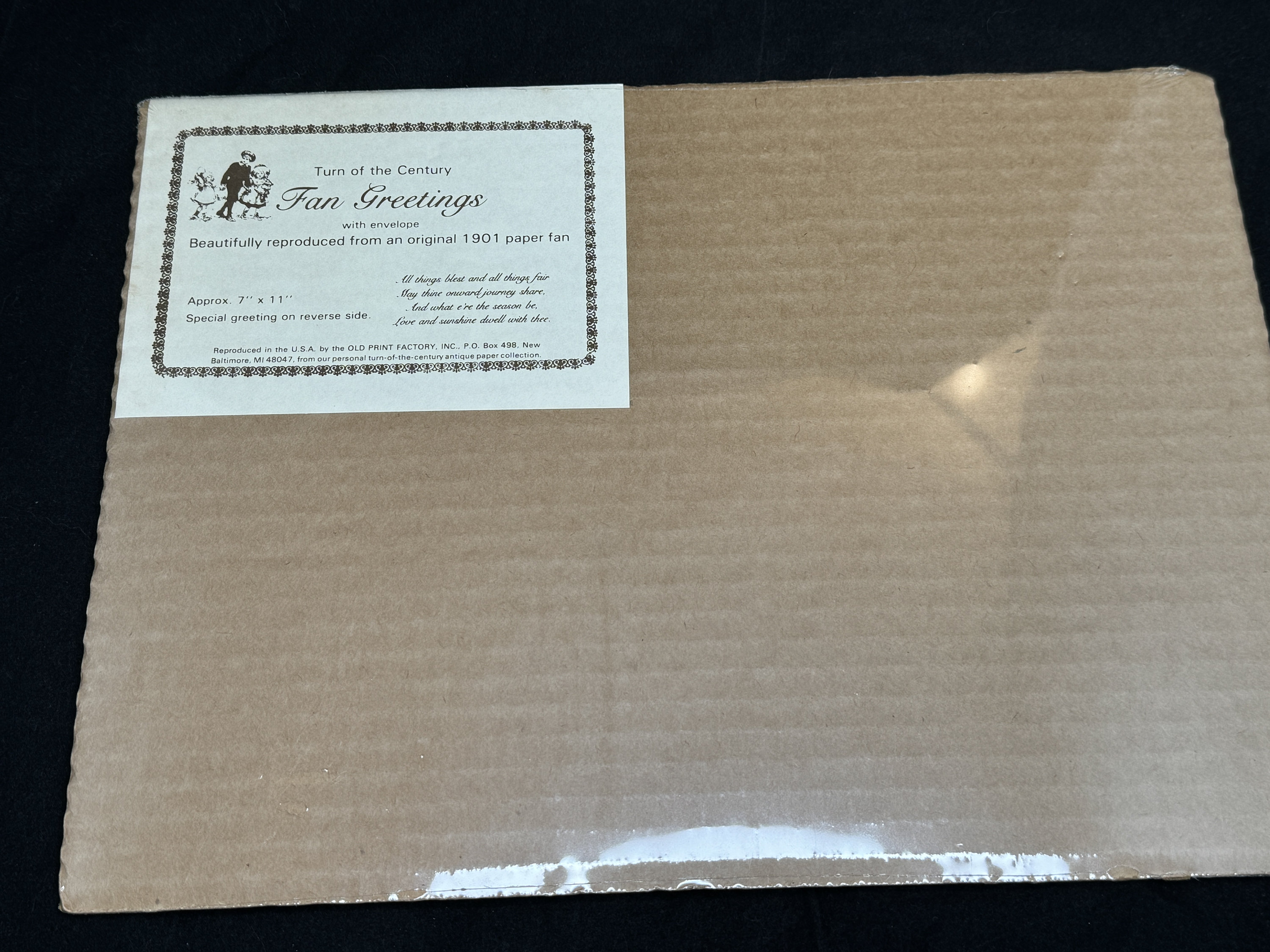 Turn of Century Fan Greeting Envelope Paper Fan Reproduction, 1901  Victorian - Etsy, image size:3000x2250