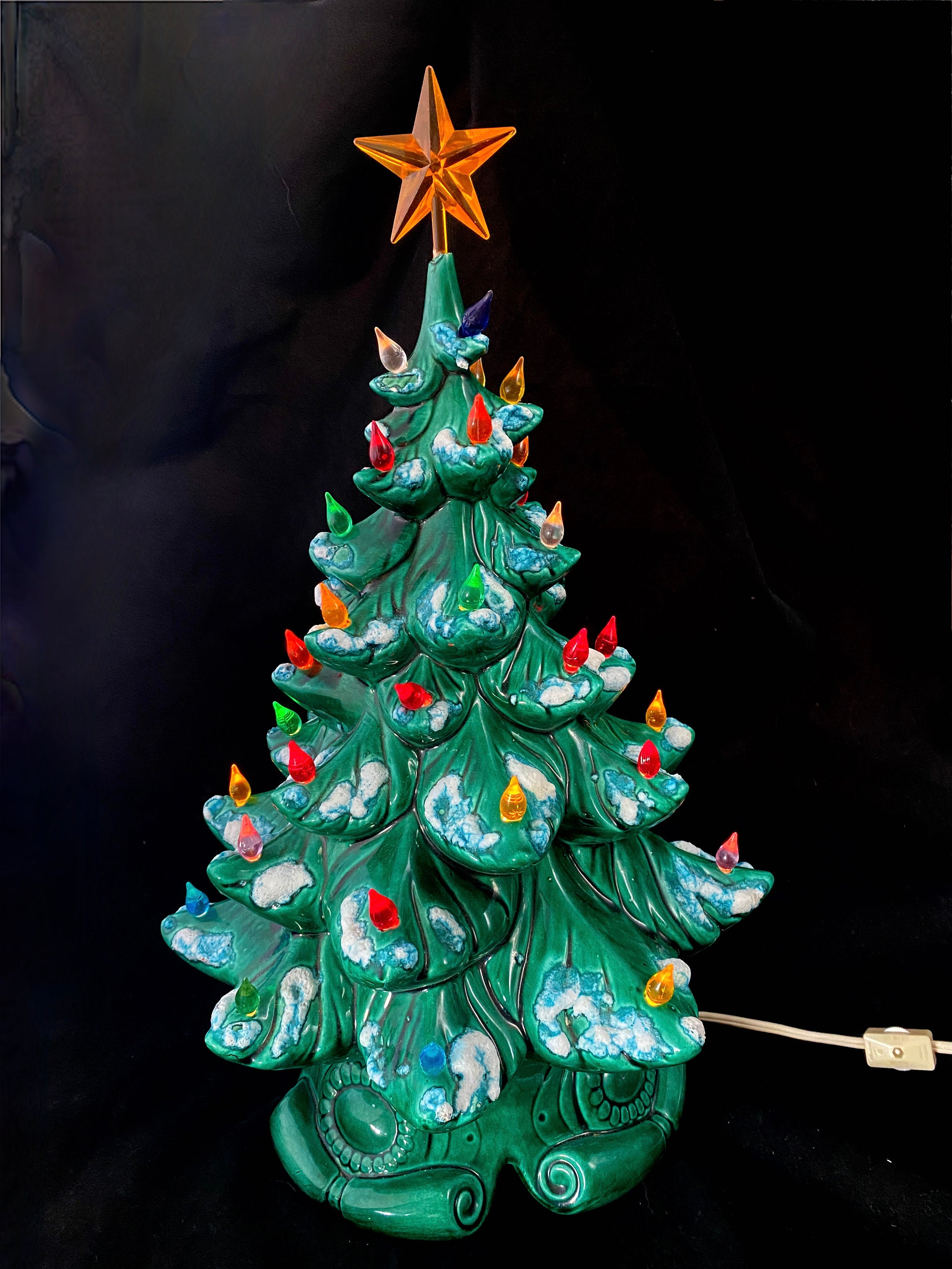 Glowing Christmas Snow Tree Ornaments - Desktop Decorations With Color  Lights - Perfect Christmas Gifts - Temu Belgium