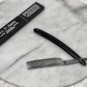 Antique Straight 6/8 Razor, Wostenholm & Sons I*XL Razor,  With Geo P Haldy PRESTO Box