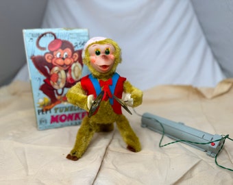 WORKS READ LISTING! 1960s Jolly Chimp Cymbal Playing Creepy