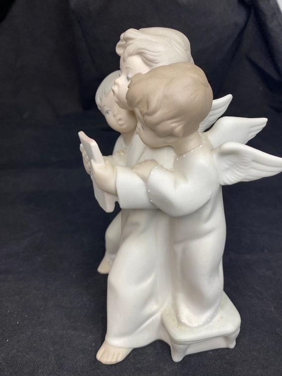 Lladro 3 Angels Figurine #4542, Singing Angel Choir, Retired