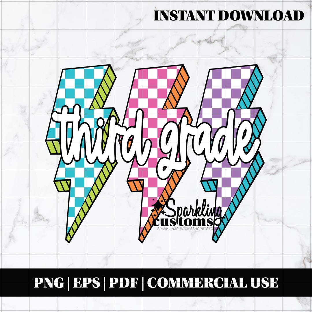 Third Grade PNG, Digital Download, Back to School Png, First Day of ...