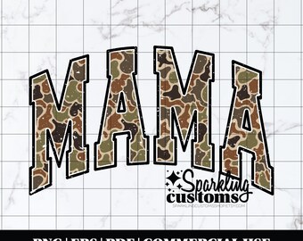 Camo Mama PNG, digital nedladdning, skjortfil, trendig mamma PNG, Varsity Mama, kamouflage Mama, Retro Mama PNG, digital fil, omedelbar nedladdning