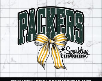 Packers PNG, descarga digital, archivo de camiseta, PNG de moda de Green Bay, PNG de fútbol, arco de fútbol, archivo digital, descarga instantánea