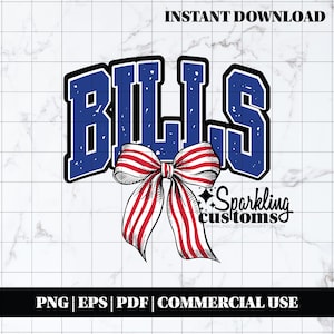 Rechnungen PNG, digitaler Download, Shirt-Datei, Trendy Buffalo PNG, Fußball PNG, Fußball Bogen, digitale Datei, Sofort Download