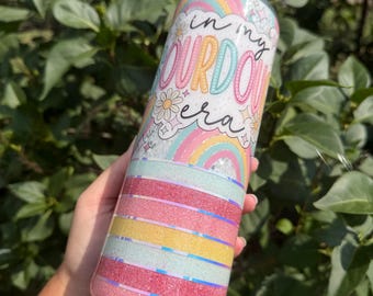 Sourdough Era Tumbler, Sparkle Cup, Glitter Epoxy, 24 oz Tumbler, Homesteader Cup, Iced Coffee Lover, Water Cup, Tumbler with Straw