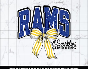 Rams PNG, Pobieranie cyfrowe, Plik z koszulką, Modny Los Angeles PNG, Piłka nożna PNG, Kokarda do futbolu, Plik cyfrowy, Natychmiastowe pobieranie