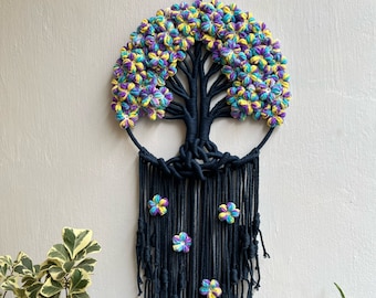 Handmade Macrame Tree of Life Wall Hanging: Boho Home Decor