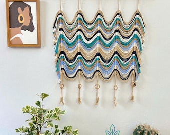 Customizable Macrame Wall Hanging: Modern Boho Fiber Art