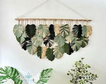 Macrame Leaf Wall Hanging: Bohemian Home Decor, Nursery Art