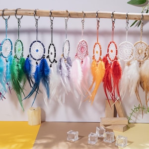 Feather Dreamcatcher Keychain: Boho Car Charm, Lucky Amulet