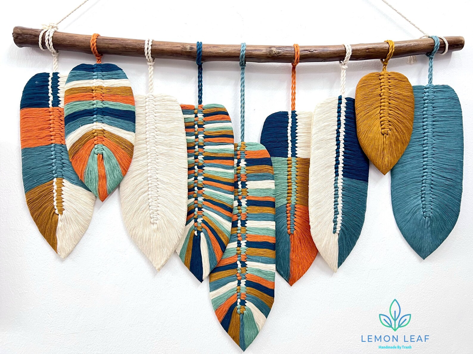 Boho Wall Hanging Leaves Boho Home Decoration Macrame Leaves Etsy