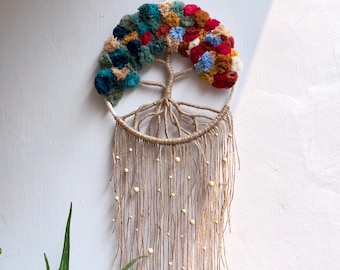 Handmade Macrame Tree of Life Wall Hanging: Boho Home Decor