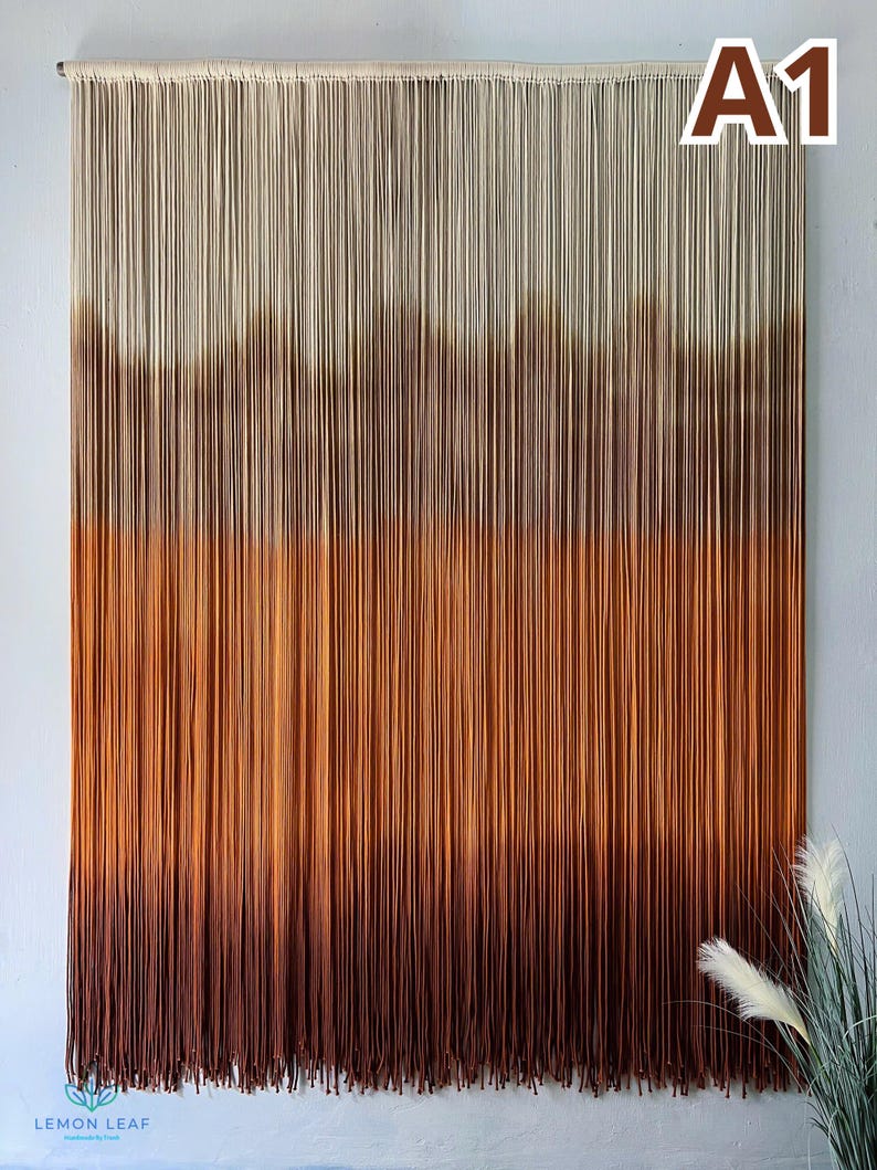 Makramee Vorhang, Moderne Wandkunst, Türvorhang, Fenster Makramee, Bauernhaus Dekor, Schlafzimmer Volant, Boho Wandteppich, Einweihungsgeschenk Like this picture A1