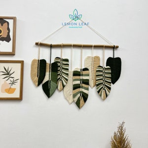 Handmade Macrame Leaf Wall Hanging: Boho Home Decor