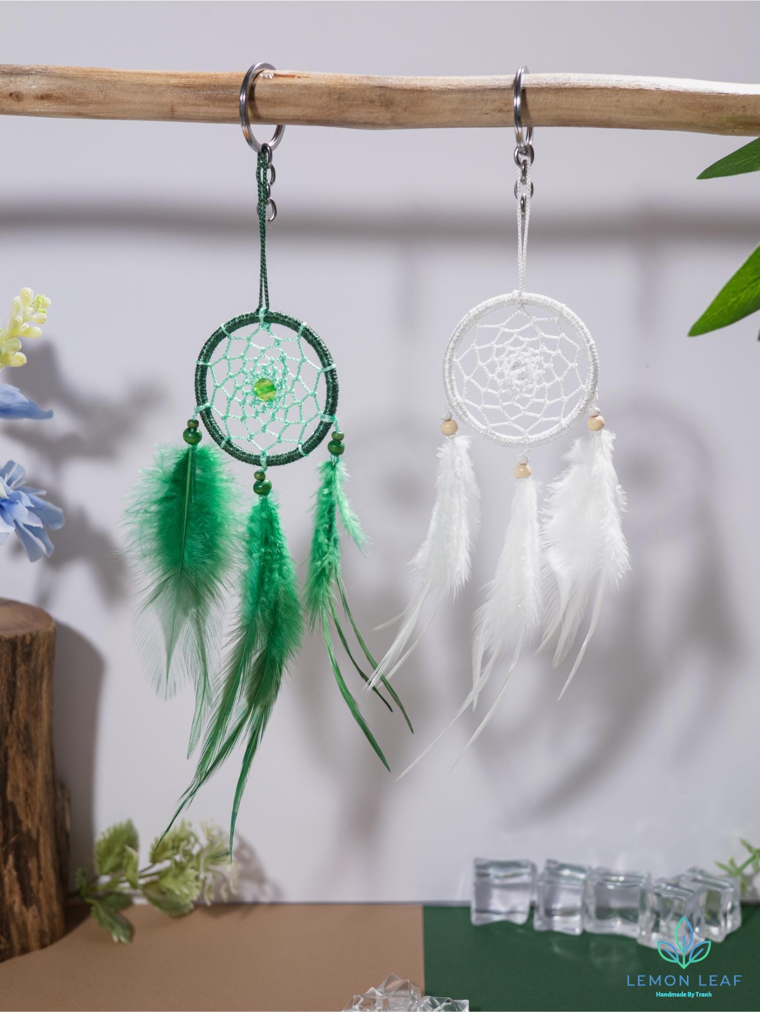 Porte Clés Attrape Rêve En Plume - Mon Attrape Rêve