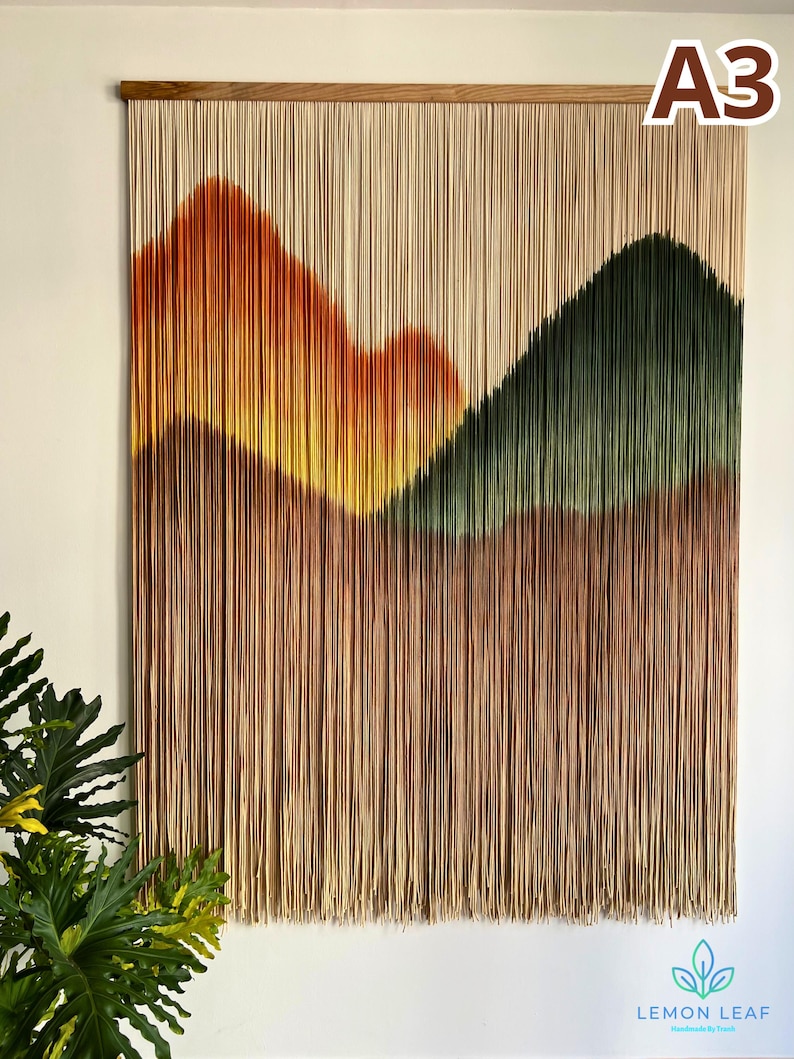 Makramee Vorhang, Moderne Wandkunst, Türvorhang, Fenster Makramee, Bauernhaus Dekor, Schlafzimmer Volant, Boho Wandteppich, Einweihungsgeschenk Like this picture A3