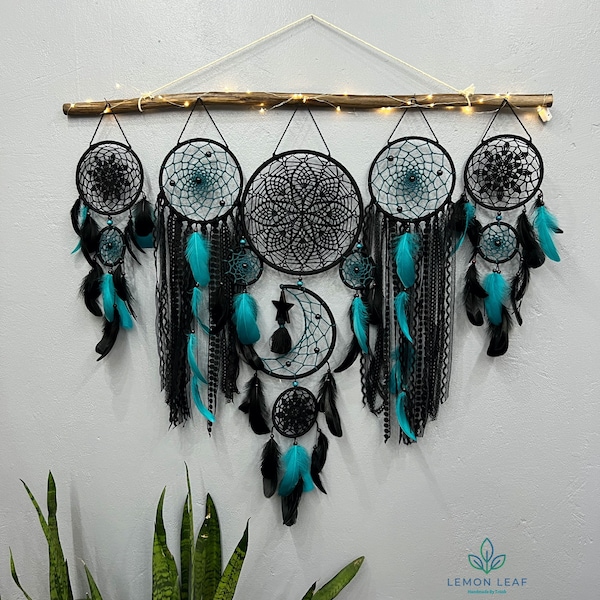 Dreamcatcher moon and stars hanging over the bed, Large Dream Catcher, Dream Catcher Wall Hanging, Giant Dream Catcher, Dream catcher