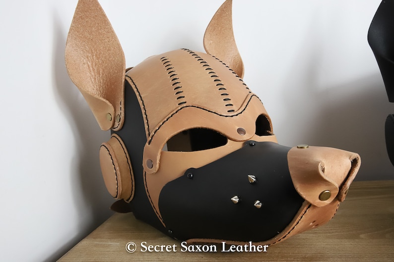 SALE Real Leather Pup Mask Dog Mask Cosplay BDSM Puppy Etsy