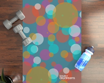L A Rain Yoga Mat: Anti-Slip, Extra Long, Colorful Design